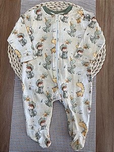 MACACÃO ESTAMPADO ANJOS BABY - DINOSSAURO