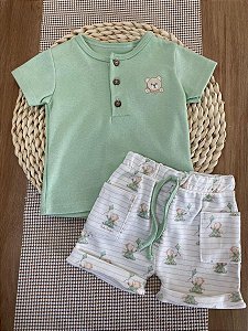 CONJUNTO CAMISETA E SHORT ANJOS BABY - URSINHO