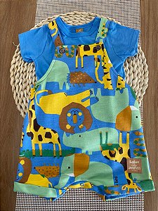 JARDINEIRA E BODY MALHA UP BABY - ABSTRATO