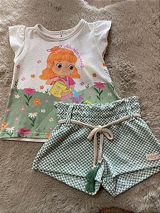 CONJUNTO CAMISETA E SHORT KUKIÊ - MENINHA