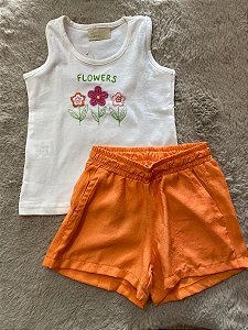 CONJUNTO CAMISETA E SHORT VRASALON - FLORES