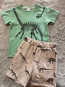 CONJUNTO ALGODAO ANJOS - DINOSSAURO
