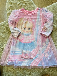 VESTIDO MANGA LONGA MALHA CINTI