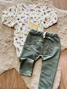CONJUNTO BODY E CALÇA MINI BEAR