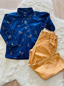 CONJUNTO CAMISA E CALÇA SARJA ANJOS