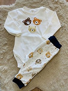 CONJUNTO BODY E CALÇA SUEDINE MINI & CO