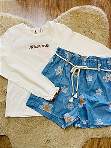 CONJUNTO CAMISETA MANGA LONGA E CALÇÃO KUKIÊ