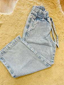 CALÇA JEANS FEMININA WIDE LEG TRAJADINHOS (4 AO 8)