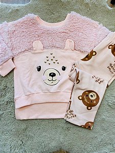 CONJUNTO MOLETOM UP BABY - TAM 1 E 3