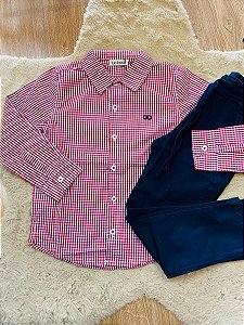 CONJUNTO CAMISA E CALÇA LUC.BOO - TAM 4 AO 10