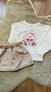 CONJUNTO BLUSA E SAIA CINTI - TAM 1 AO 3