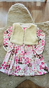 VESTIDO COM COLETE CINTI - TAM 2 AO 4