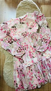 VESTIDO COM TULE CINTI - TAM 6 AO 10