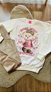 CONJUNTO BLUSAO E CALÇA CINTI - TAM 6 AO 10