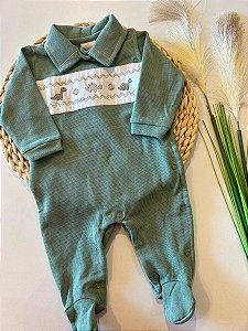 MACACÃO MALHA TRICOT ANJOS BABY - TAM RN AO M