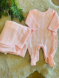 SAÍDA MATERNIDADE MALHA TRICOT ANJOS BABY