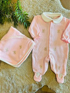 SAÍDA MATERNIDADE MALHA TRICOT ANJOS BABY