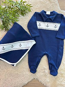 SAÍDA MATERNIDADE MALHA TRICOT ANJOS BABY