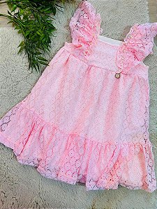 VESTIDO MANGA CURTA RENDA KIKI XODÓ - TAM 1 ao 3
