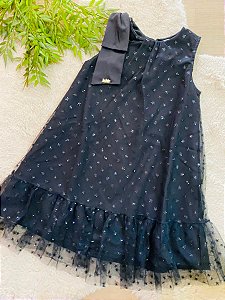VESTIDO MANGA CURTA TULE KUKIÊ - TAM 4 AO 10