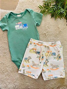 CONJUNTO BODY E BERMUDA LUC.BOO - TAM M AO GG