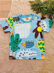 CAMISETA MANGA CURTA MEIA MALHA UP BABY - TAM 1 AO 4