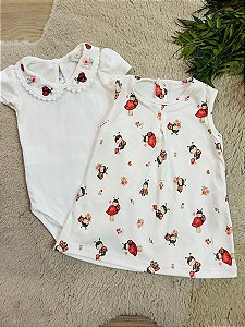 VESTIDO COM BODY SUEDINE MINI&CO - TAM P AO GG