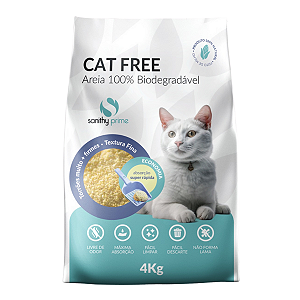 Areia Higiênica Cat Free Grãos Finos 4kg