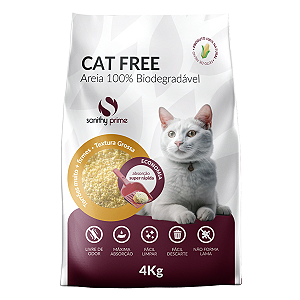 Areia Higiênica Cat Free Grãos Grossos 4kg