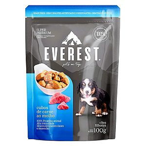 Ração Úmida Everest Cubos de Carne ao Molho para Cães Filhotes - 100g