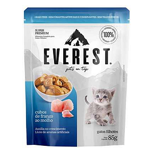 Ração Úmida Everest Cubos de Frango ao Molho para Gatos Filhotes - 85g