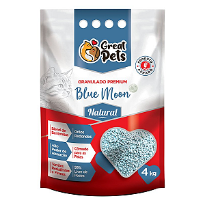 Areia Higiênica para Gatos Great Pets Blue Moon Natural Great Pets 4kg