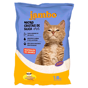 Areia Higiênica Micro Cristais de Sílica Jambo Pet 1,8 kg - Fina