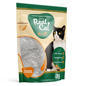 Areia Higiênica Biodegradável para Gatos Real Cat 2kg