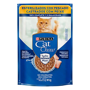 Ração Úmida Nestlé Purina Cat Chow Castrados Peixe 85 g