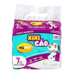 Tapete Higiênico MS Pets Xixi Cão 60x55cm 7 unidades