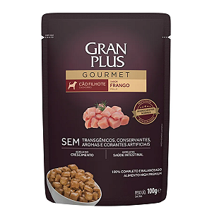 Ração Úmida GranPlus Gourmet Cães Filhotes Frango 100g