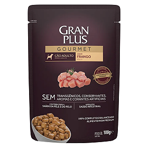 Ração Úmida GranPlus Gourmet Cão Adulto Frango 100g