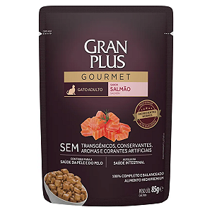 Ração Úmida GranPlus Gourmet Gatos Adultos Salmão 85g