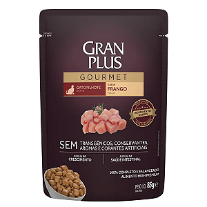 Ração Úmida GranPlus Gourmet Gatos Filhotes Frango 85g