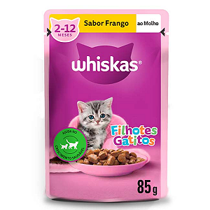 Ração Úmida Whiskas Sachê para Gatos Filhotes Sabor Frango ao Molho - 85g