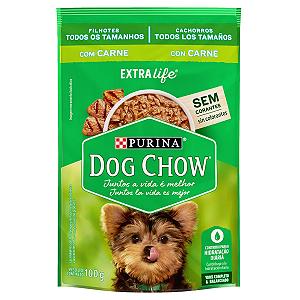 Ração Úmida Dog Chow Para Cães Filhotes Carne 100g