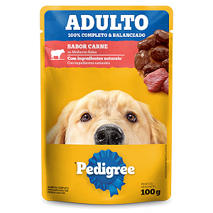 Ração Úmida Pedigree Para Cães Adultos Carne ao molho 100g