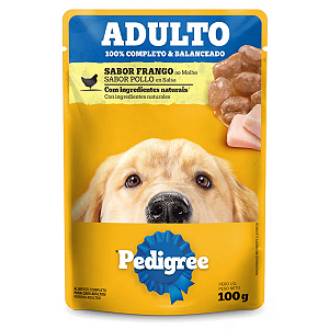 Ração Úmida Pedigree Para Cães Adultos Frango ao molho 100g