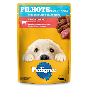 Ração Úmida Pedigree Para Cães Filhotes Carne ao molho 100g
