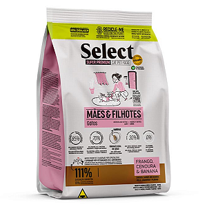 Ração Select by Monello para Gatos Mães e Filhotes Sabor Frango, Cenoura e Banana 7kg
