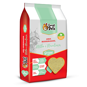 Areia Higiênica Great Pets Milho Mandioca Grossa