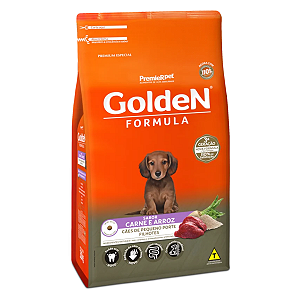 Ração Golden Formula Cães Filhotes Raças Pequenas Carne e Arroz