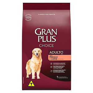 Ração GranPlus Choice Cães Adultos Frango e Carne