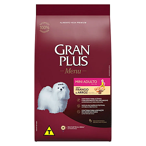 Ração GranPlus Menu Cães Adultos Mini Frango e Arroz